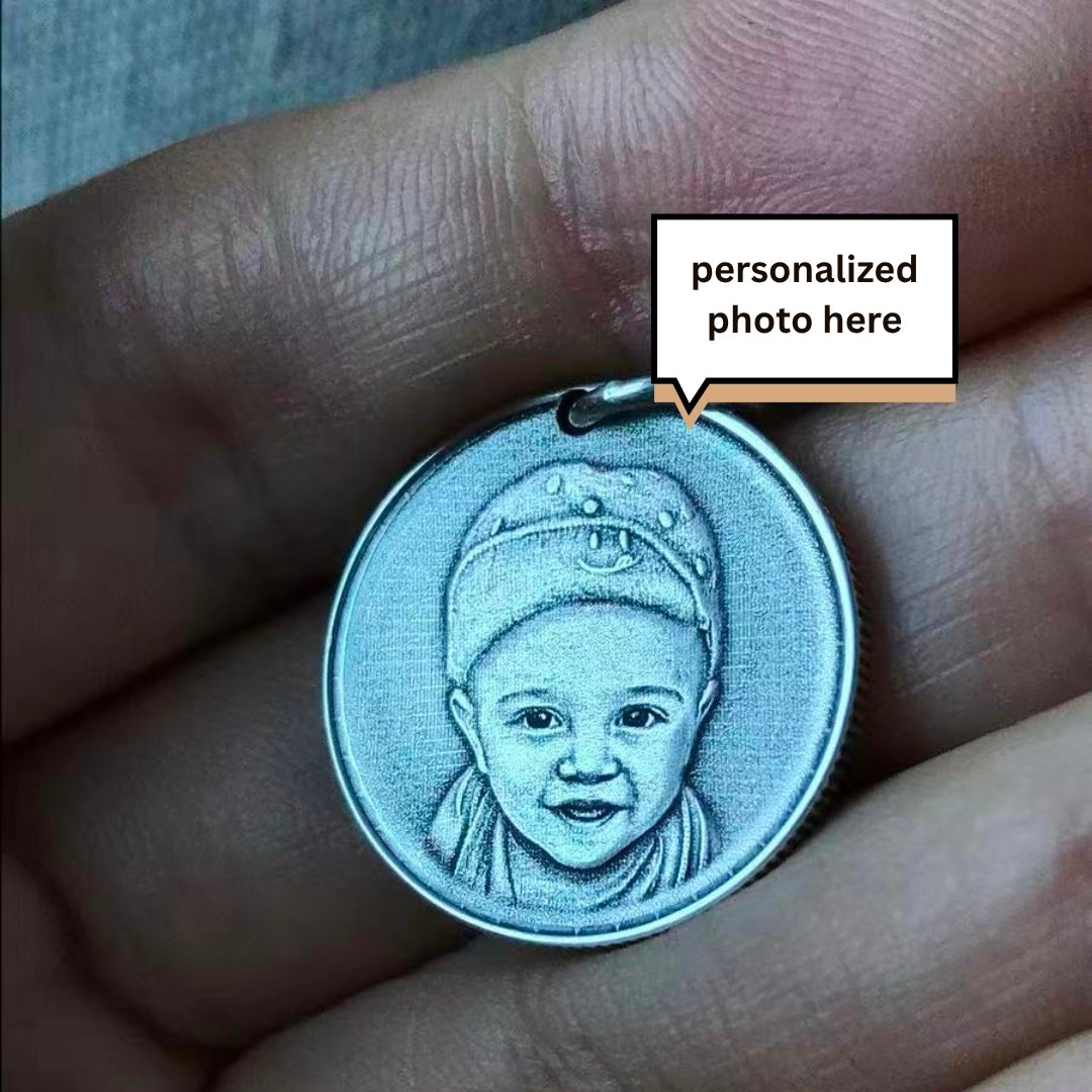 Engraved Pendant Necklace - portrait