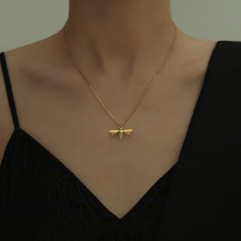 Firefly Lightening Bug Necklace -Sterling Silver Made in USA Firefly Lightening Bug Necklace -Sterling Silver Made in USA