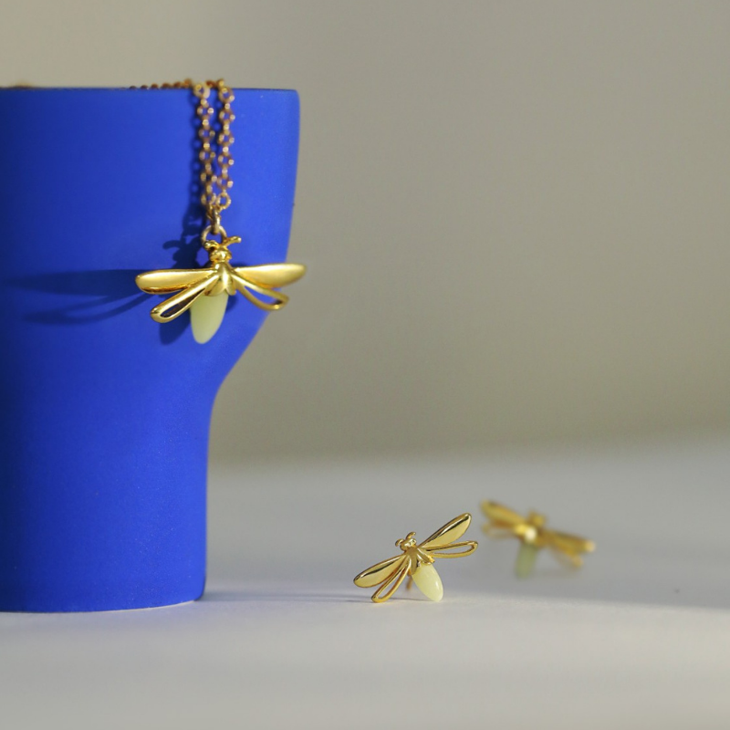 Glow In The Dark Firefly Stud Earrings - The Chubby Paw