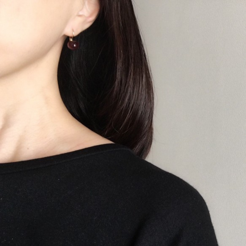 Japan Designer brand Knap handmade jewelry handcrafted glass stud earrings