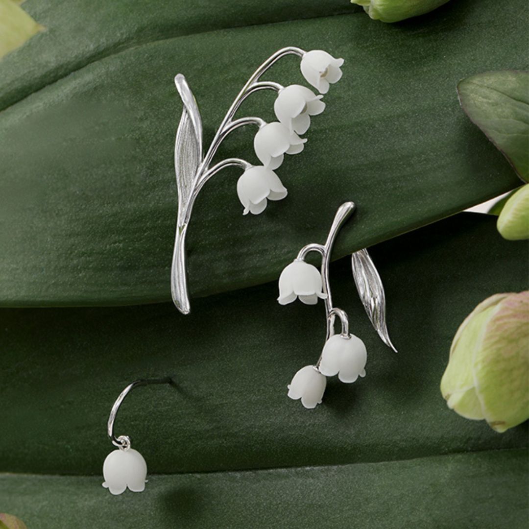 Silver Lily Of The Valley Cluster Earring - The Chubby Paw