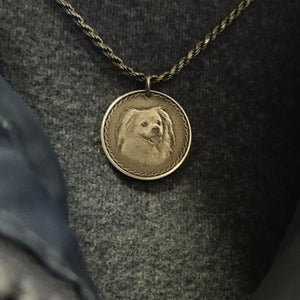 Personalized Coin Pendant Necklace - The Chubby Paw 