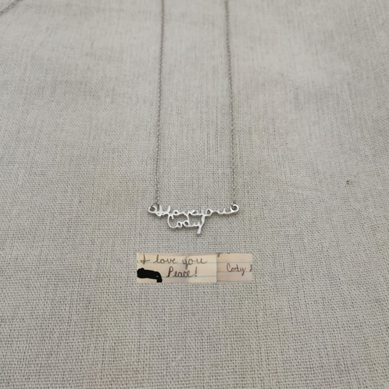 Personalized Handwriting Necklace - The Chubby Paw