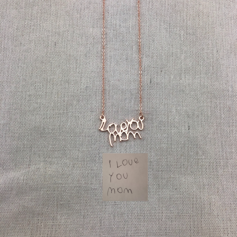 Personalized Handwriting Necklace - The Chubby Paw