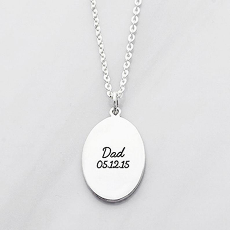 Oval Fingerprint Necklace - The Chubby Paw