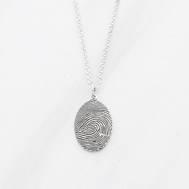 Oval Fingerprint Necklace - The Chubby Paw