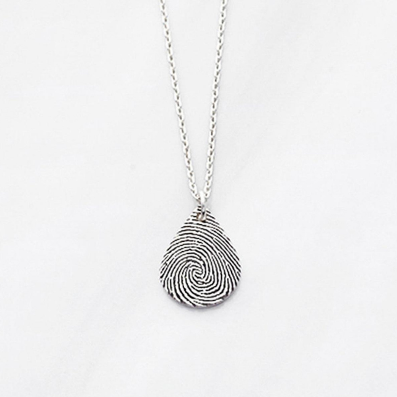 Tear Drop Fingerprint Necklace - The Chubby Paw