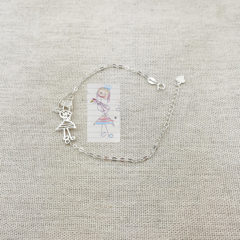 Personalized Kids Drawing Bracelet - The Chubby Paw