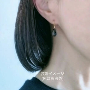Japanese Artist Handcrafted Glass Teardrop Earrings in White made of 23K Gold Vermeil.