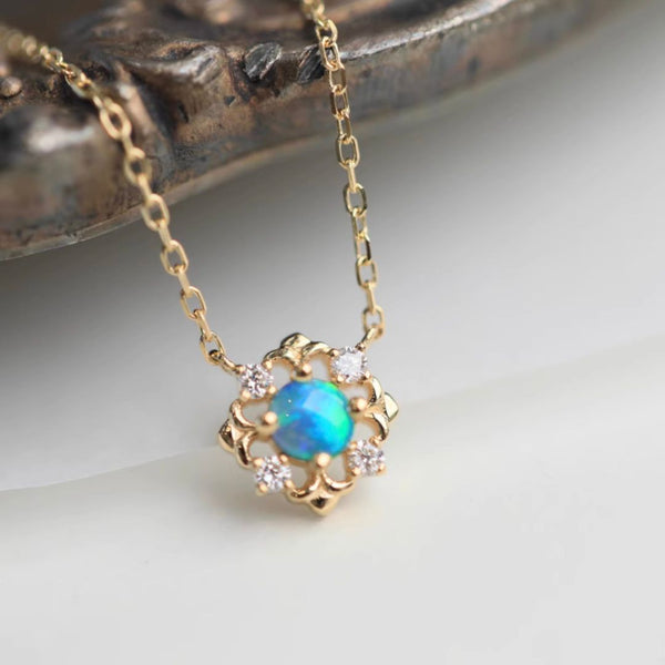 Glass Floating Opal Necklace • Sterling Silver 10mm Round Glass Floating  Opal Cremation Ash Necklace - Sugarberry Memorials
