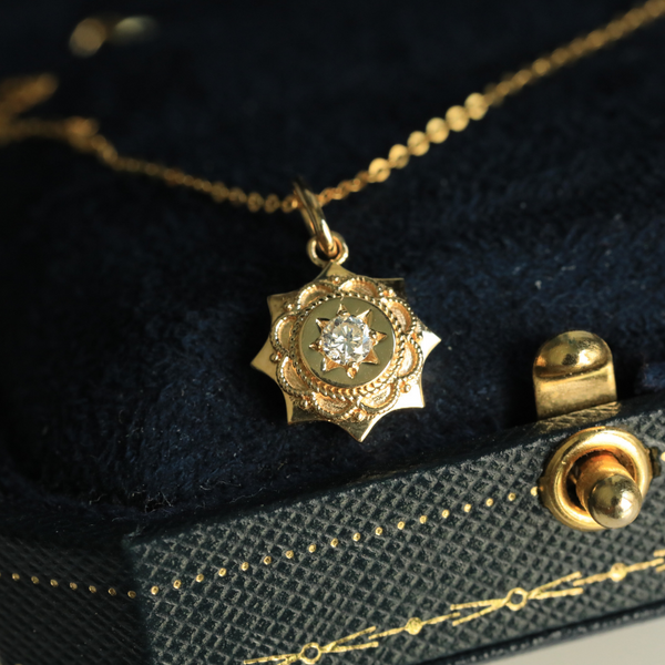 Eight Pointed Star Necklace Octagram Pendant Sterling Silver