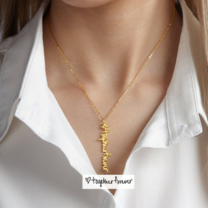 Vertical Handwriting Necklace
