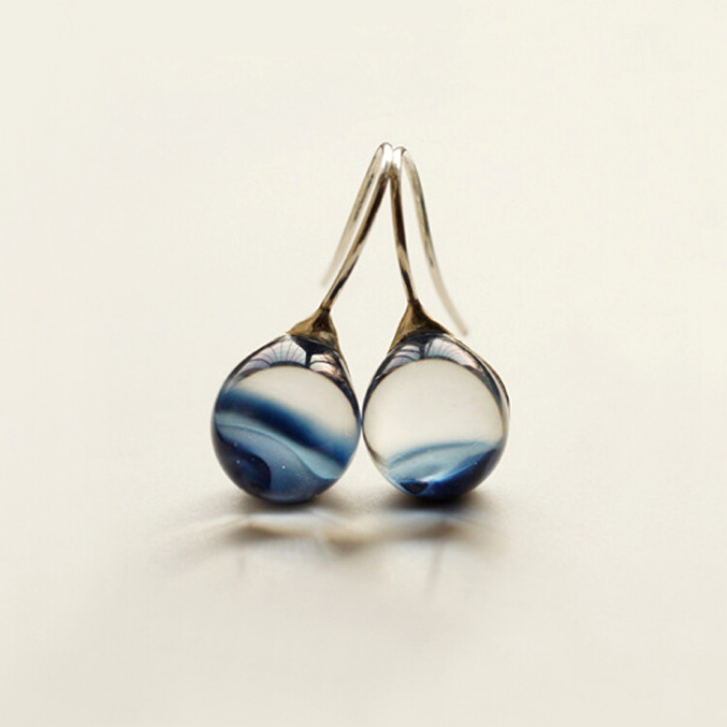 Japan Designer brand Knap handmade jewelry handcrafted glass stud earrings