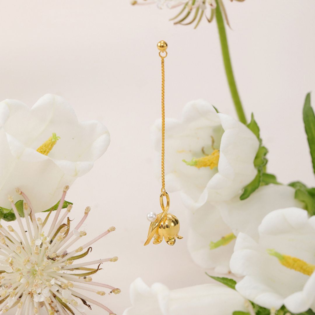 Lily Of The Valley Dangle Earrings - The Chubby Paw 
