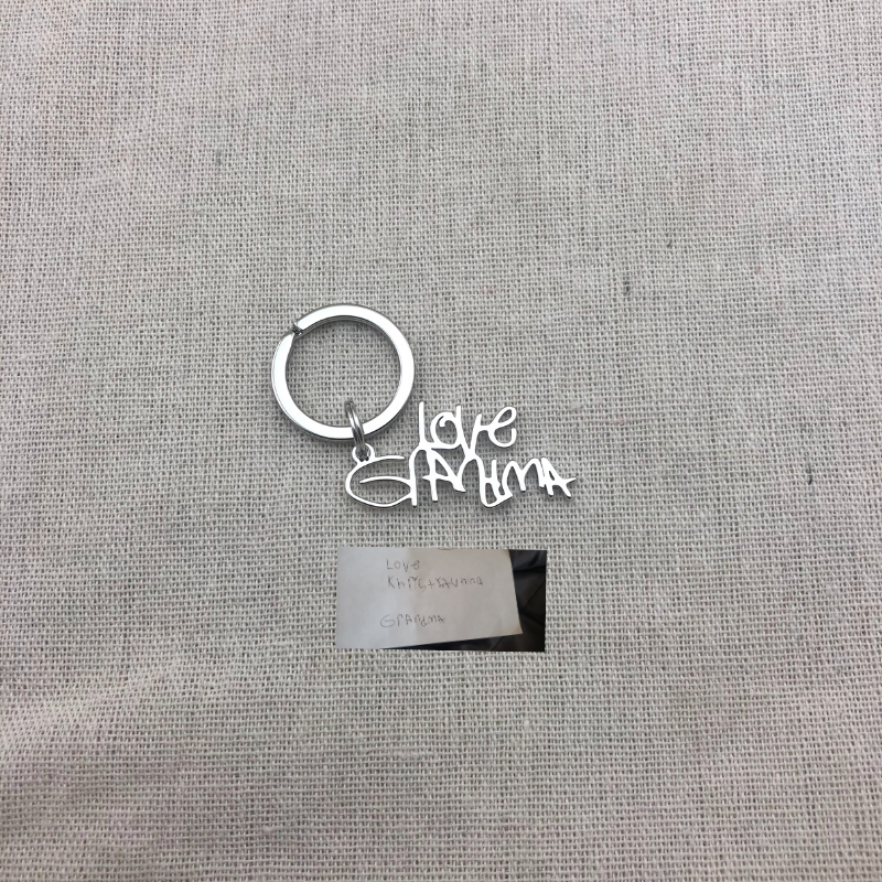 Personalized Handwriting Keychain - The Chubby Paw 