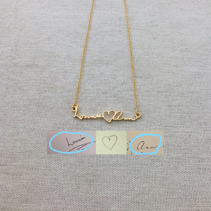 Personalized Handwriting Necklace - The Chubby Paw 