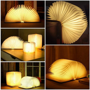 Personalized LED Folding Wooden Lamp - The Chubby Paw 
