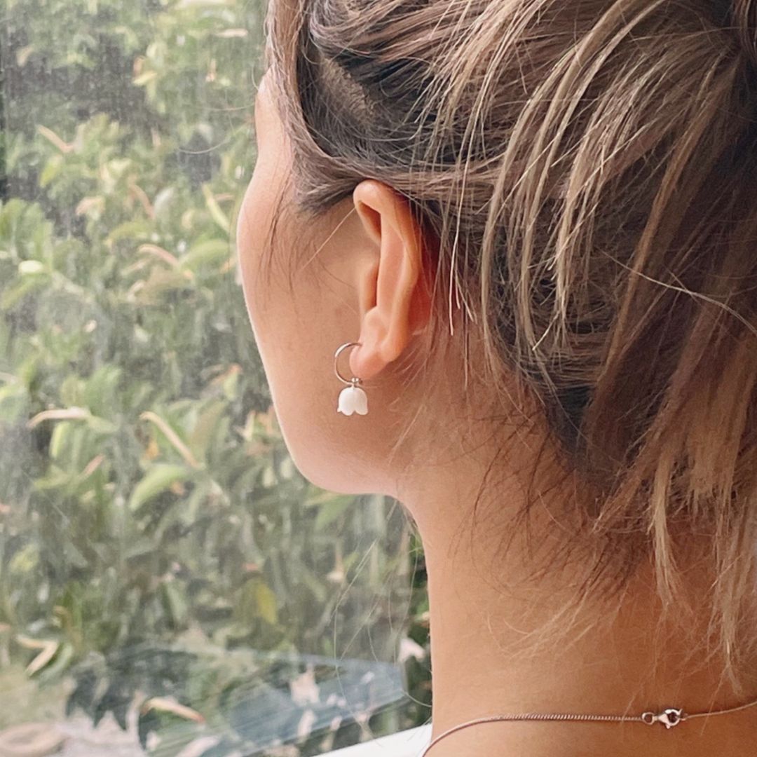 Silver Lily Of The Valley Earrings - The Chubby Paw 
