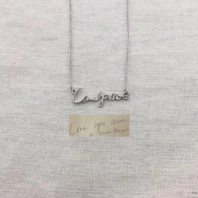 Personalized Handwriting Necklace - The Chubby Paw 