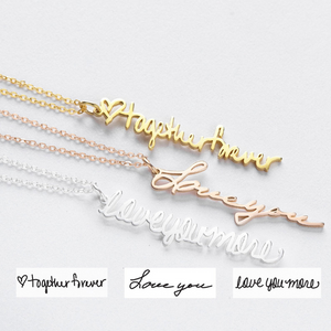 Vertical Handwriting Necklace
